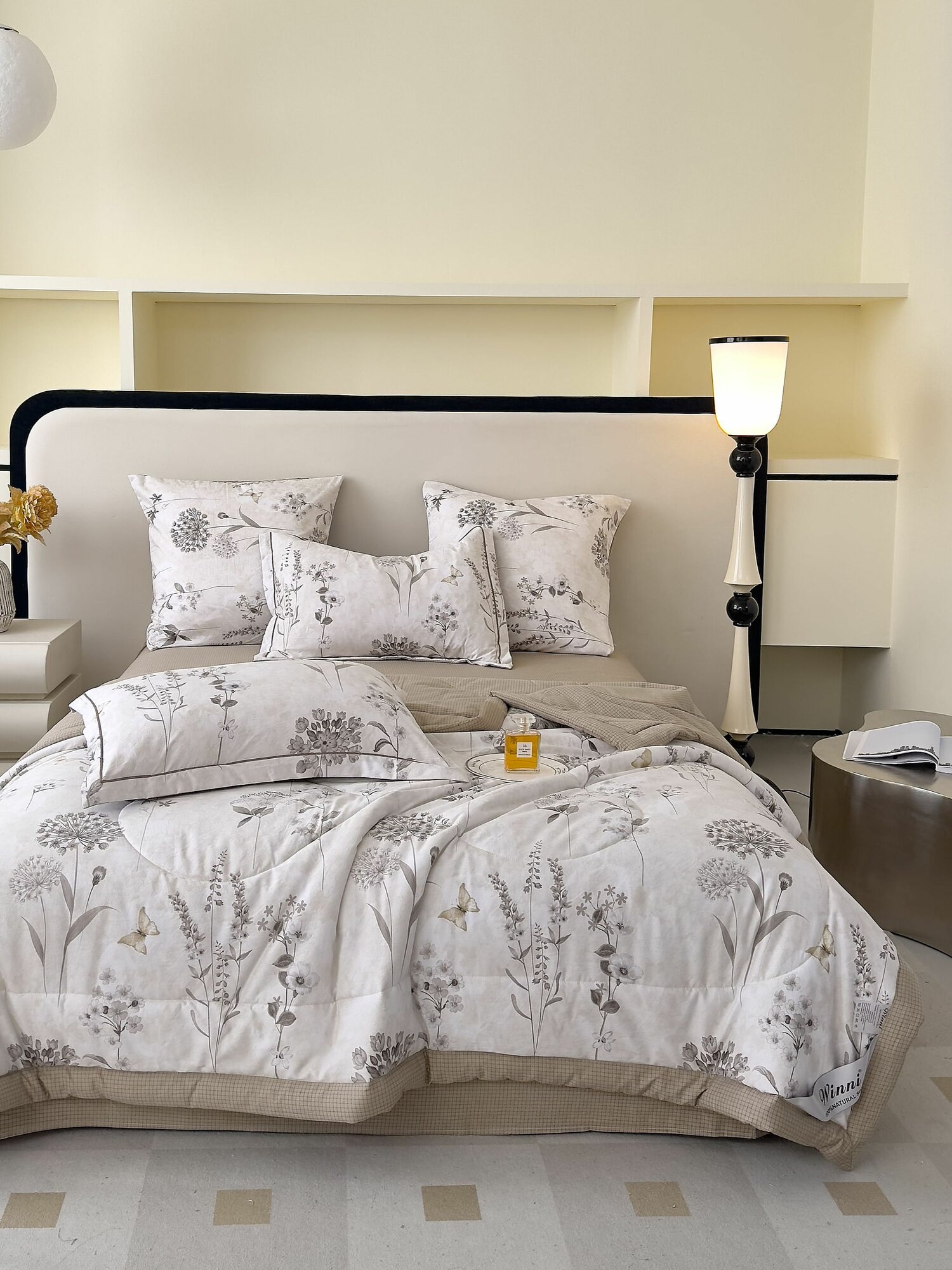 Постельное белье с одеялом евро, простынь 220х240 Египетский хлопок Winni Win-8