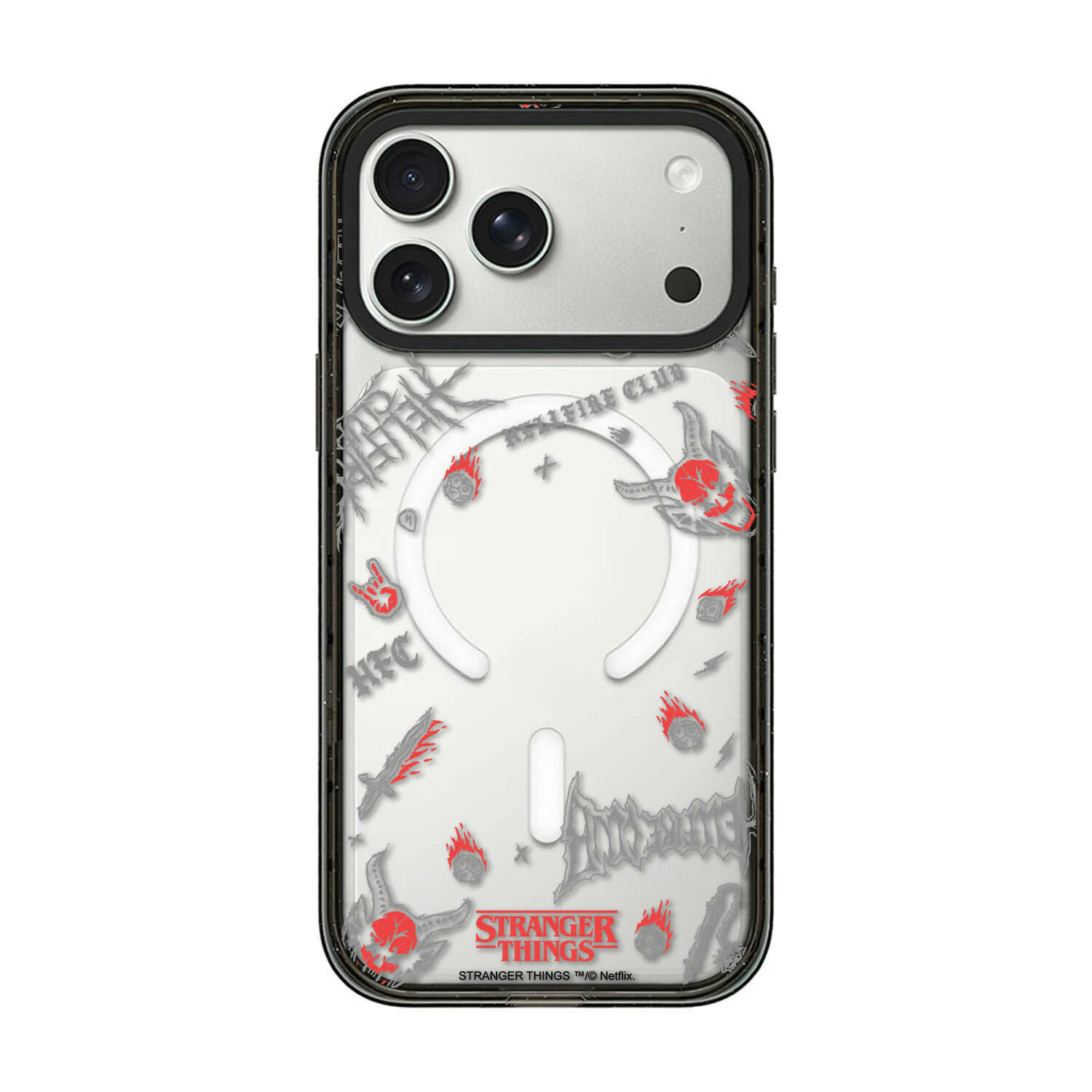 Чехол для iPhone 17PM/16/15/14 совместимый с Stranger Things, магнитный акриловый, совместный бренд C+