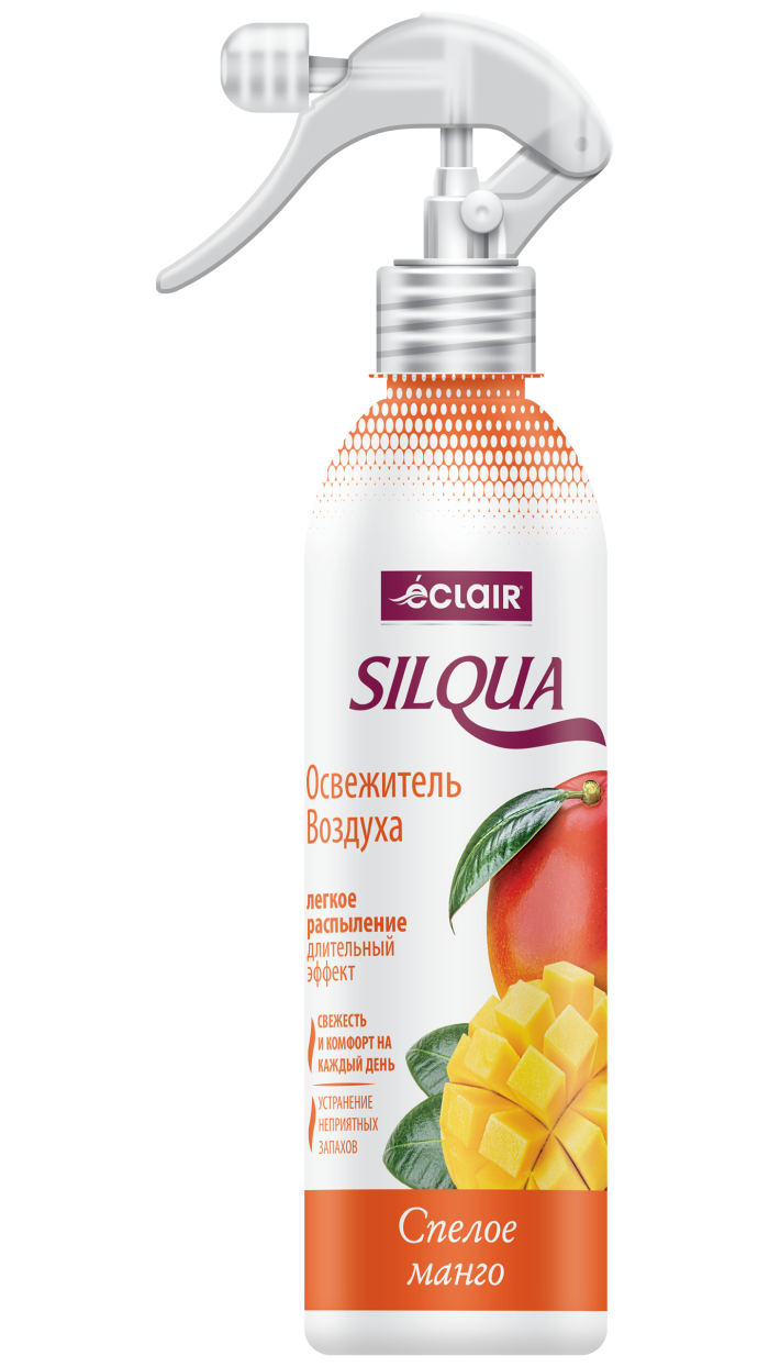 Спрей-освежитель воздуха ECLAIR "Silqua" Спелое Манго, для дома, без аммиака, 400мл