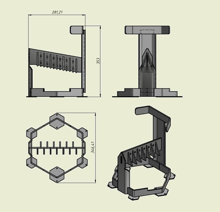Дровокол модель 02 черный — фото 1