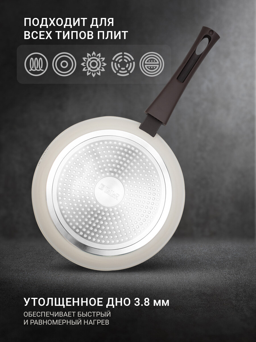 Сковорода TalleR Хюгге TR-44105 24 см, из кованого алюминия с антипригарным покрытием — фото 1