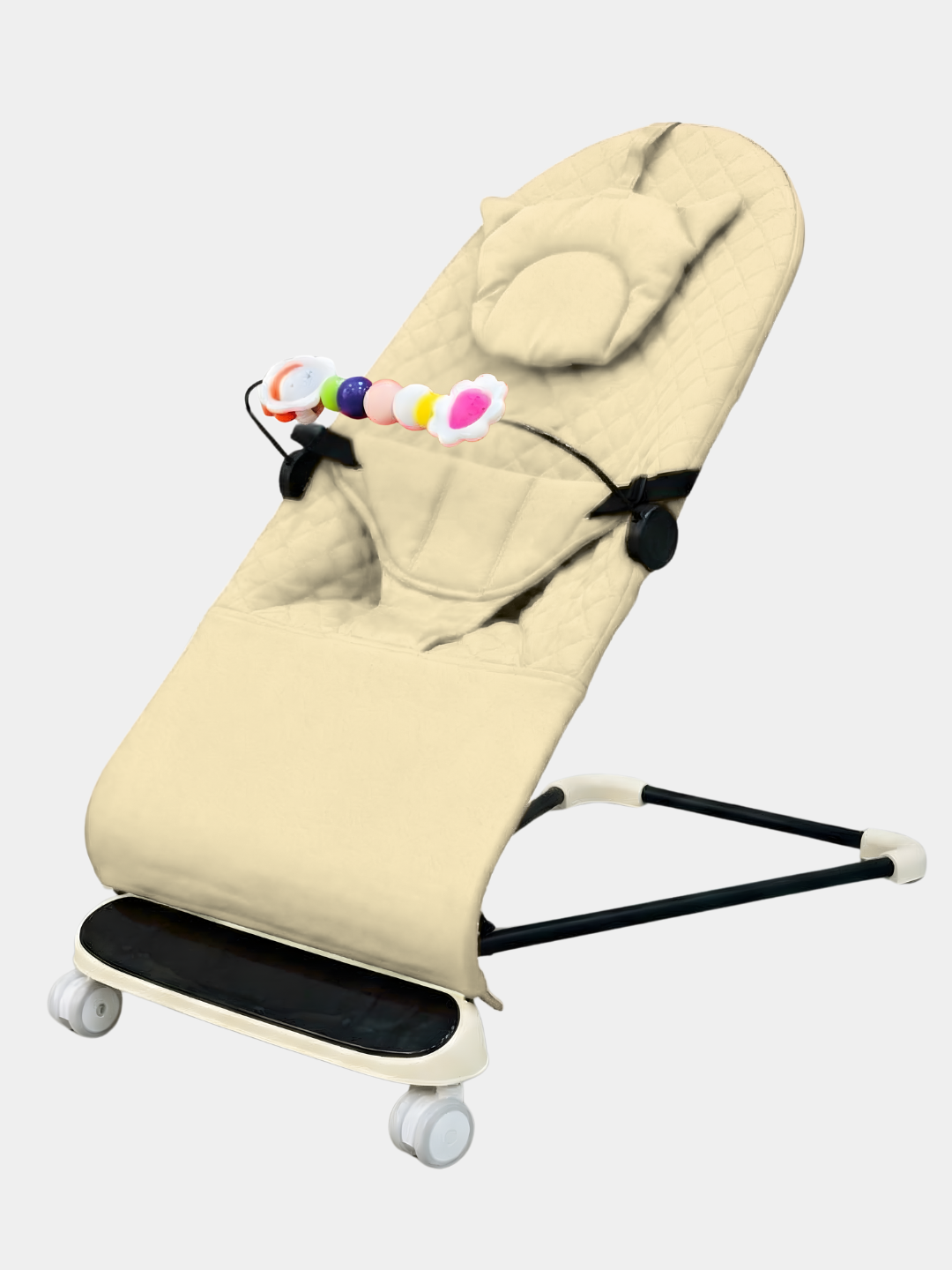 Детский шезлонг c игровой панелью, кресло-качалка, шезлонг для новорожденных