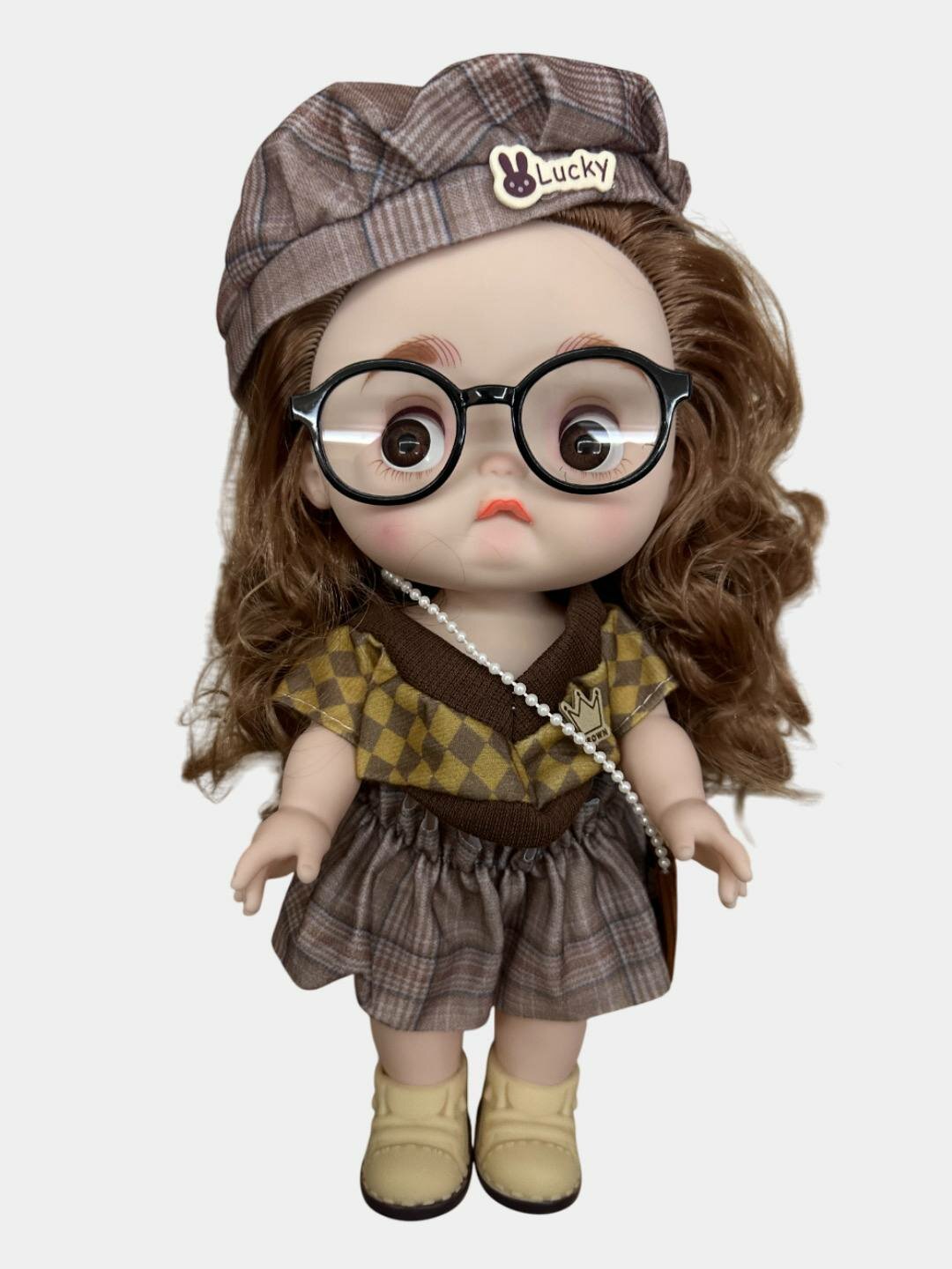 Кукла в очках 26 см – стильная игрушка для девочек Подарите ребёнку радость