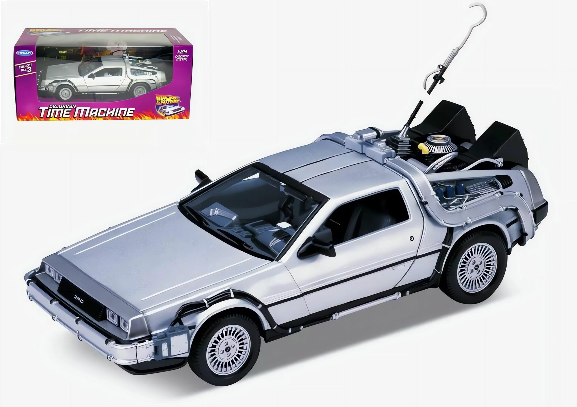 Коллекционная модель машины времени 1:24 "Делориан" BACK TO THE FUTURE ("Назад в будущее") Часть 1