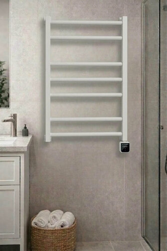 Изображение товара SATURN Электрический полотенцесушитель 80x50 см Белый