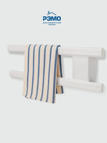 Изображение товара Полотенцесушитель электрический горизонтальный РЭМО Ион 500х135 мм, белый, узкая сушилка-рейлинг для кухни