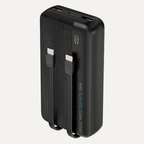 Изображение товара Внешний аккумулятор Deppa NRG Turbo V5C Cable 20000 мА-ч черный (33716)