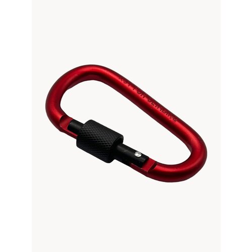 Карабин алюминиевый с винтовым замком (Красный)