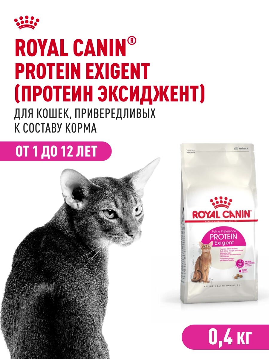 Сухой корм для привередливых кошек Royal Canin Protein Exigent, 0,4 кг — фото 1