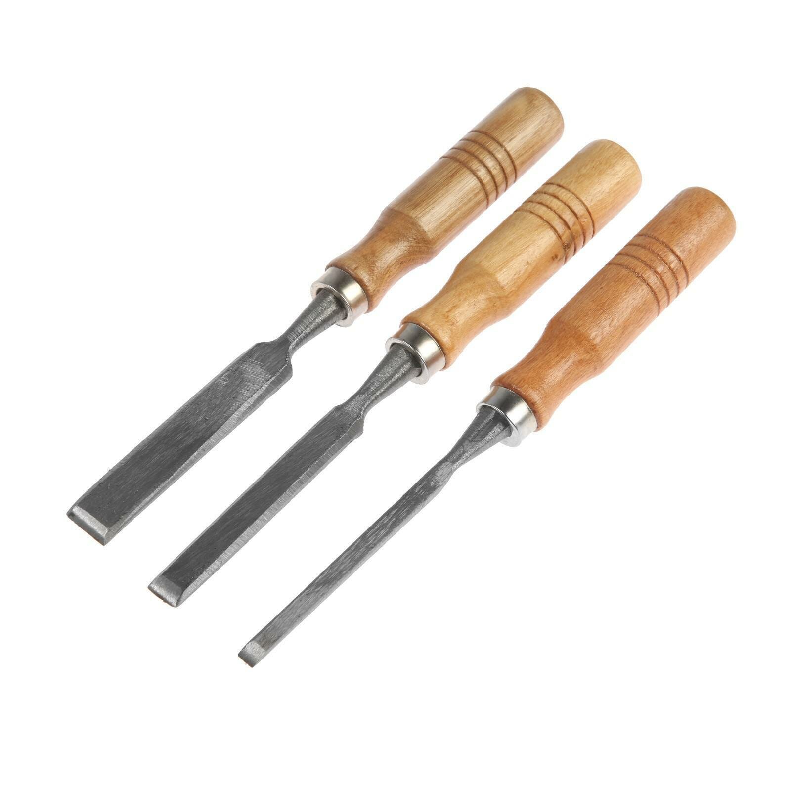 Набор стамесок LOM, деревянная рукоятка, 6-12-18 мм