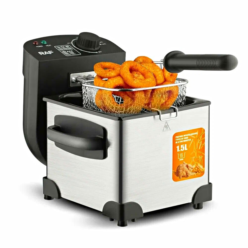 Фритюрница RAF R5229, механическое управление, нержавеющая сталь, 1.5 л
