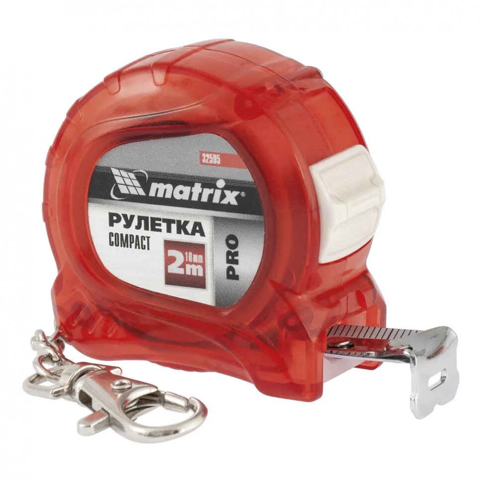 Рулетка Matrix Compact 2 м x 16 мм компактный размер карабин-держатель PRO 32595