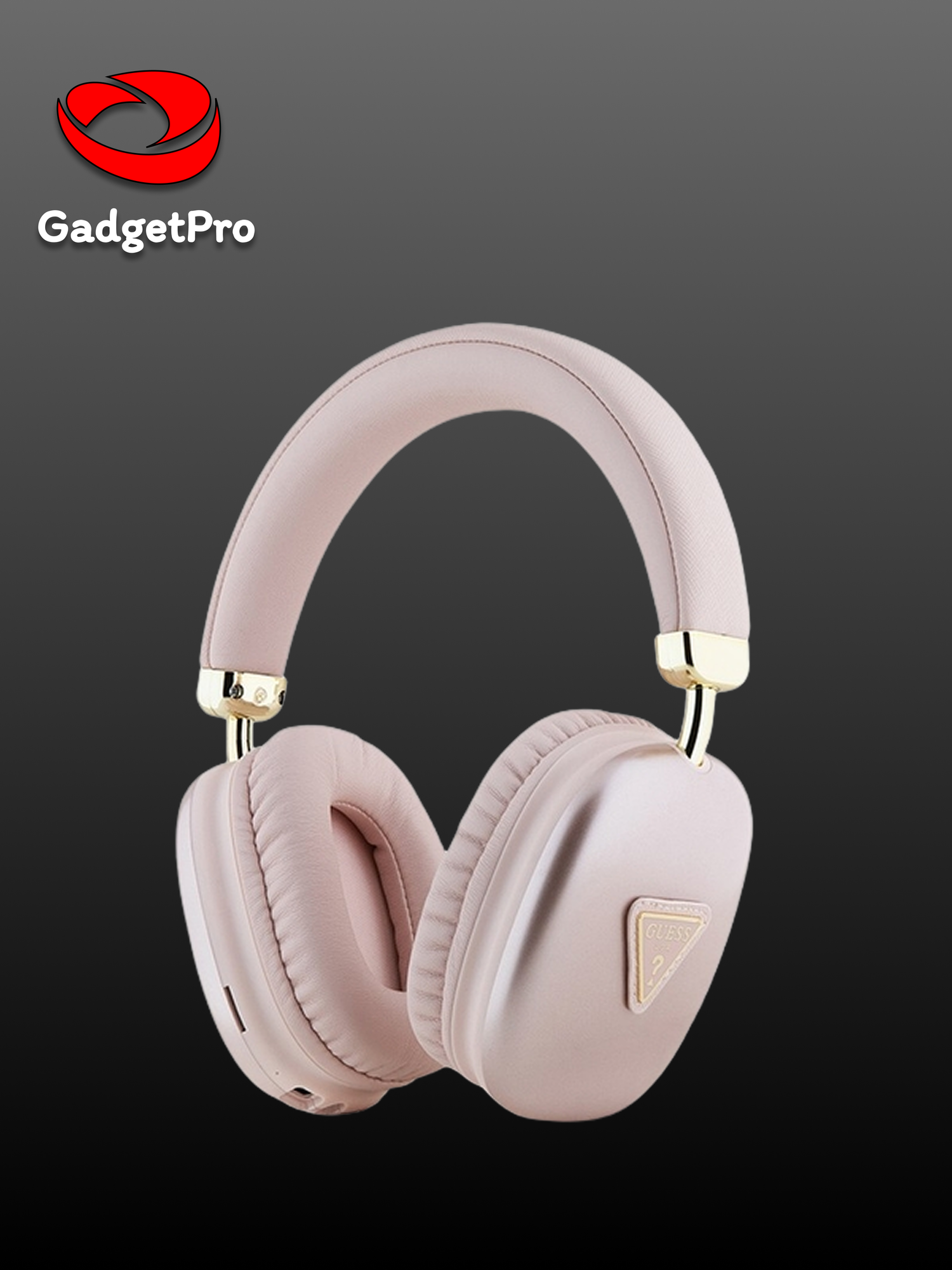Беспроводные наушники GUESS GUBHK1SATSP, Bluetooth 5.3, до 32 ч работы, TF/AUX, микрофон, IPX4, розовые