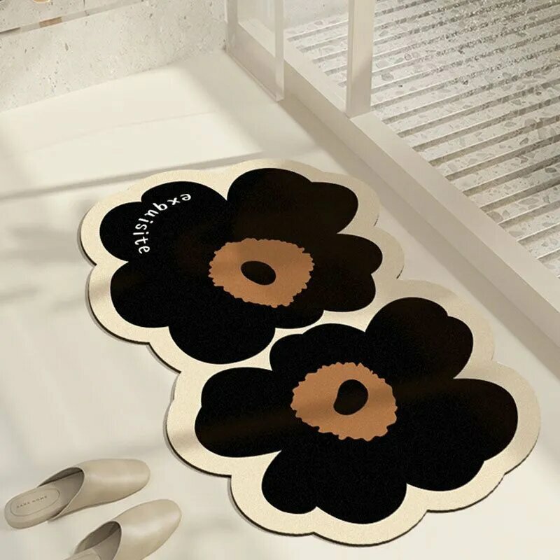 Коврик для ванной DEQQ ДЭКВ-6-2 полиэстеровый противоскользящий 60x90 см