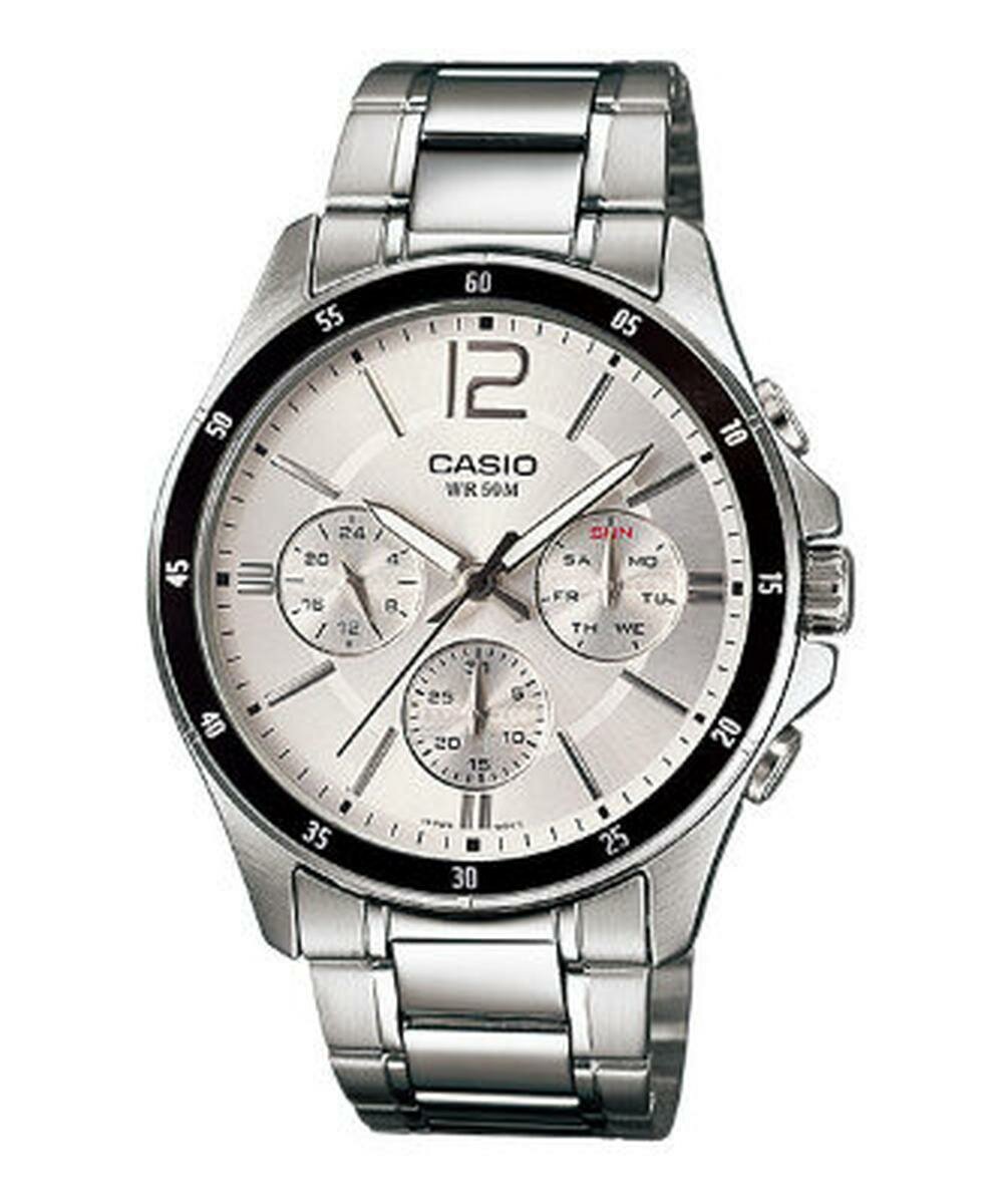Наручные часы CASIO, черный, серебряный