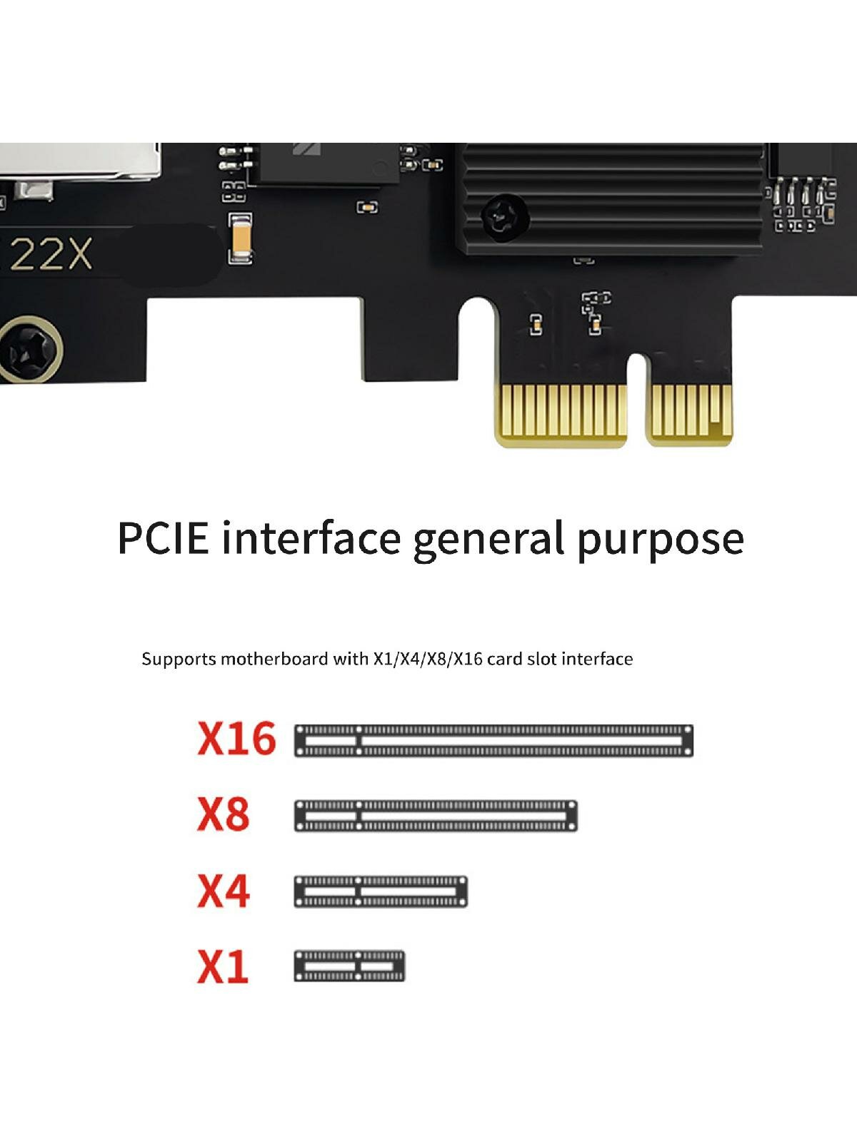 2.5Gb PCIe Networking Card I226 V Chip Gigabit Ethernet Adapter Fast Speed 2500Mbps PCIe Networking Card — фото 1