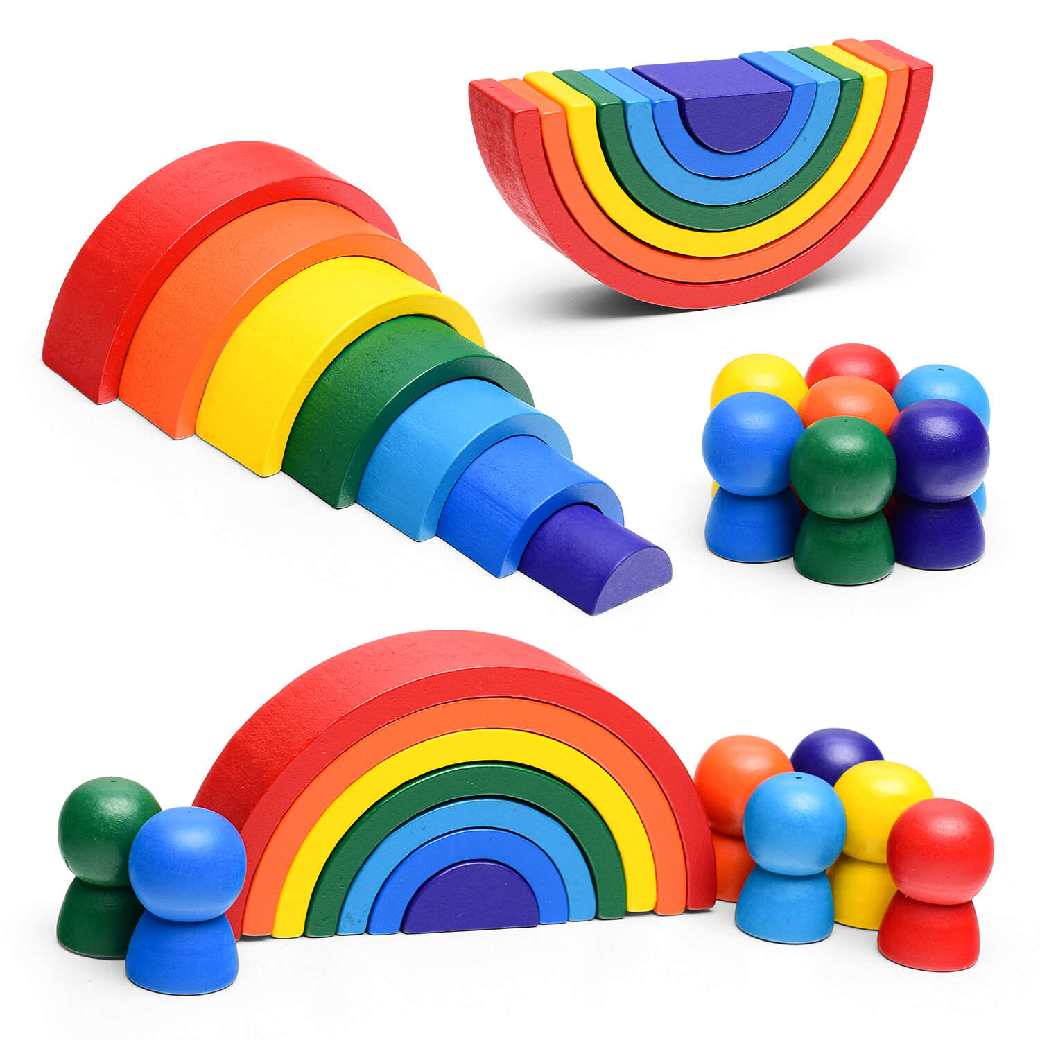 Развивающая игра Пирамидка D2080 "Радужная-2" для детей от 3 лет