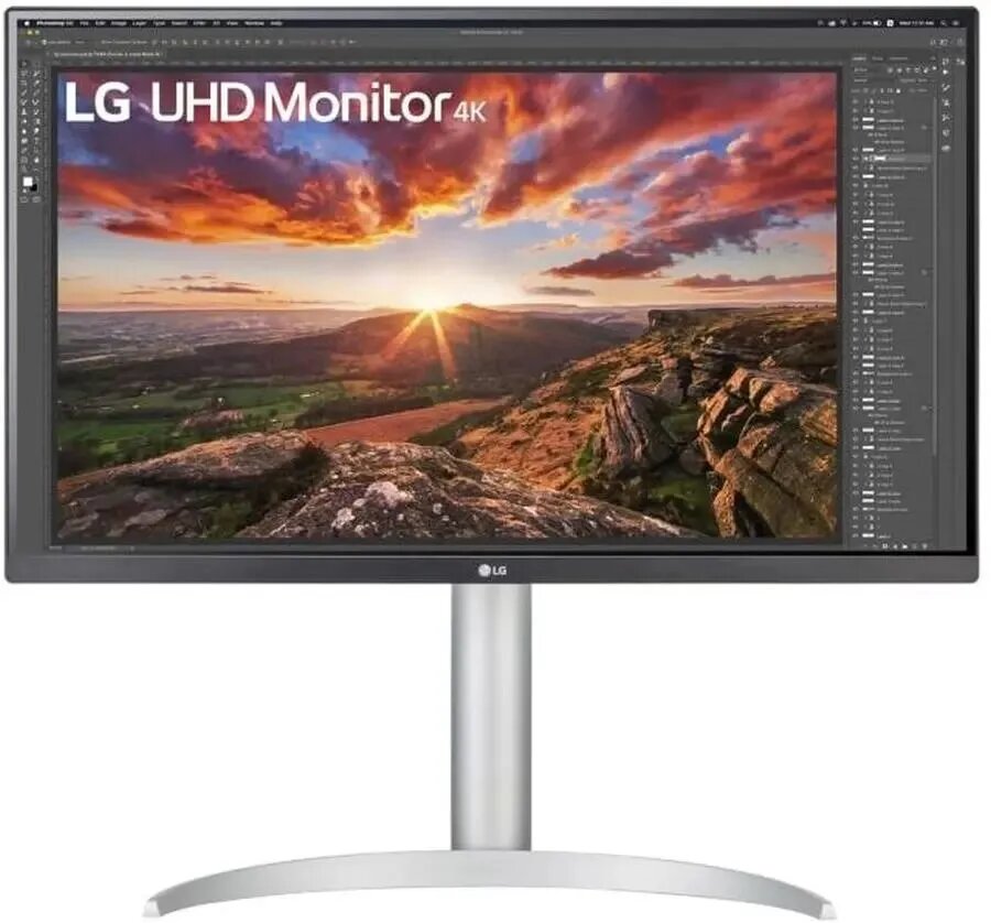 Монитор LG 27" UltraFine 27UP850K-W 3840x2160 IPS LED серебристый