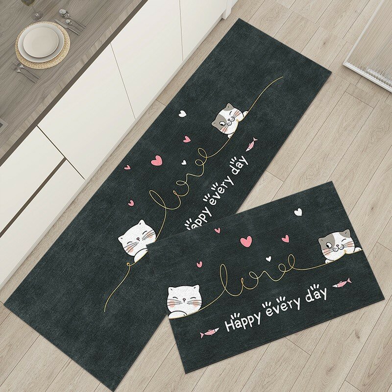 Коврики для кухни 2 шт 40x60 см и 40x120 см противоскользящие