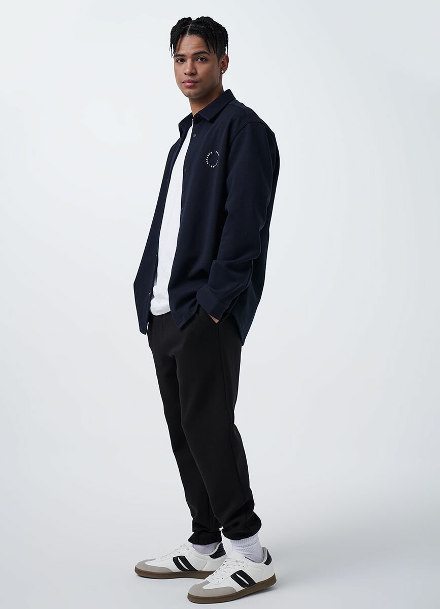 Рубашка O'STIN Весна-лето 2025, размер S, темно-синий