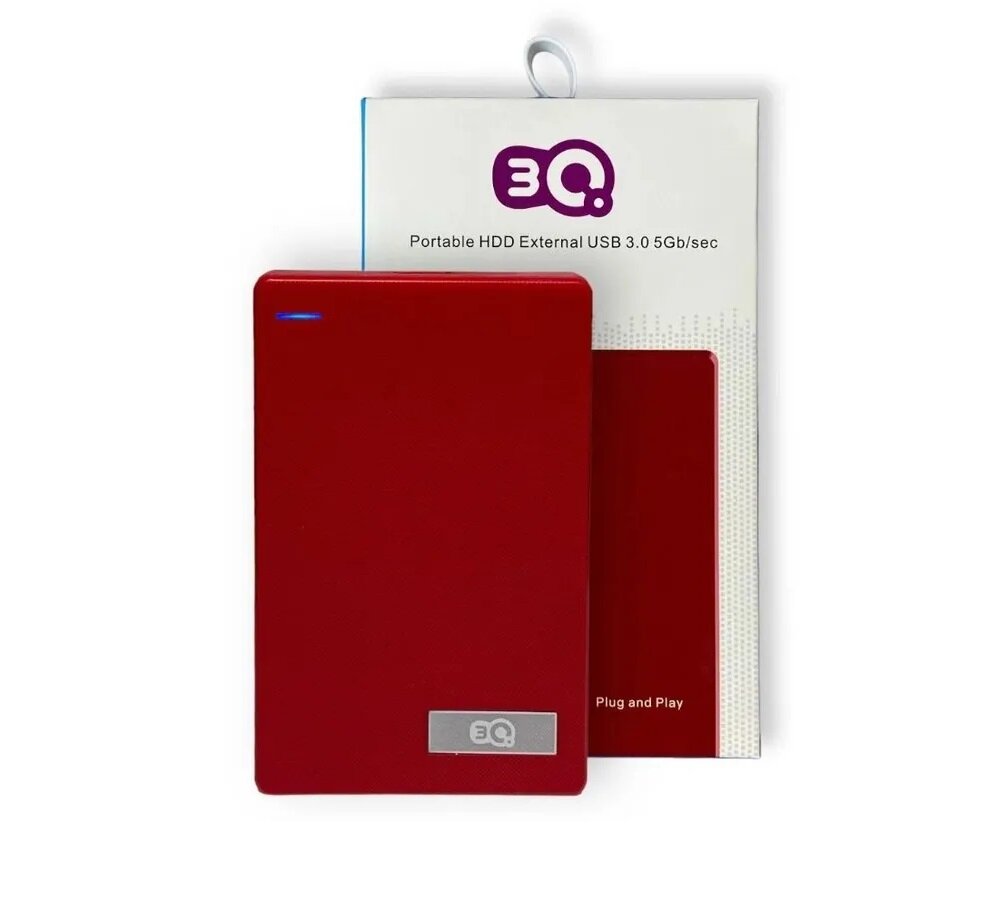 Внешний HDD 3Q Iris Portable HDD External 500 ГБ Красный, платик