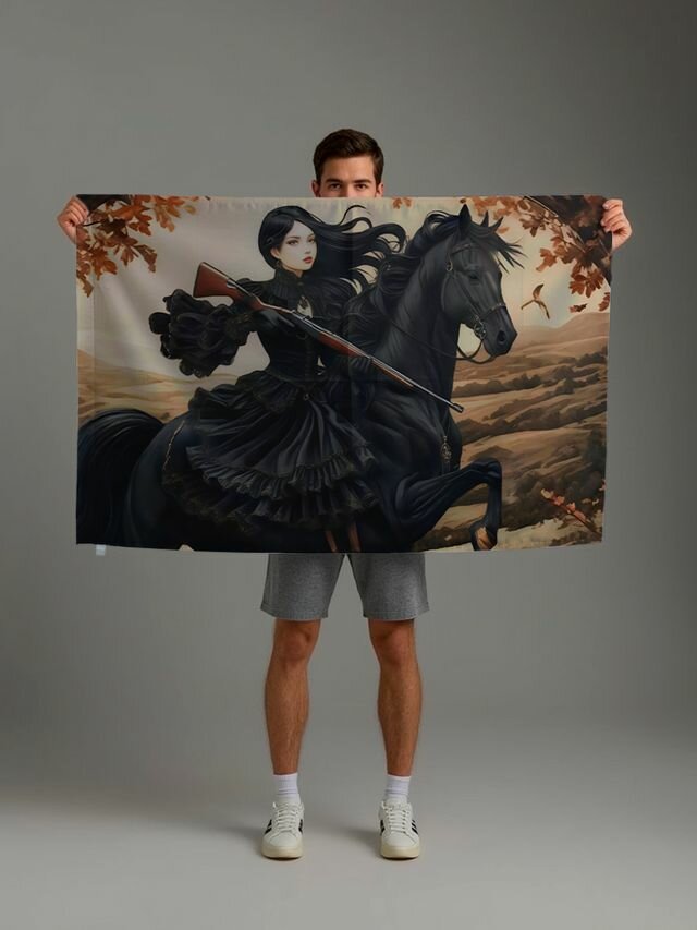 Флаг Банзай Banzai 90х135 см на шёлке для ручного древка