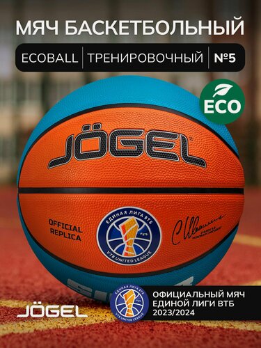 Изображение товара Баскетбольный мяч профессиональный тренировочный ECOBALL Replica размер 5