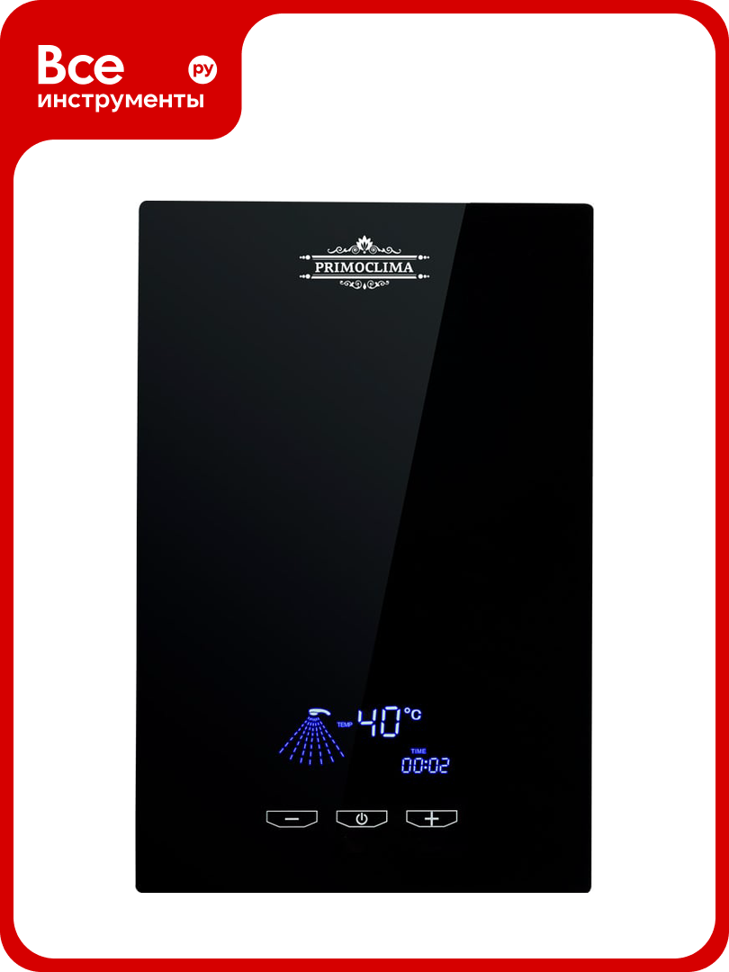 Электрический проточный нагреватель Primoclima vita 8.5 квт черный PC VITA 8.5 (B)