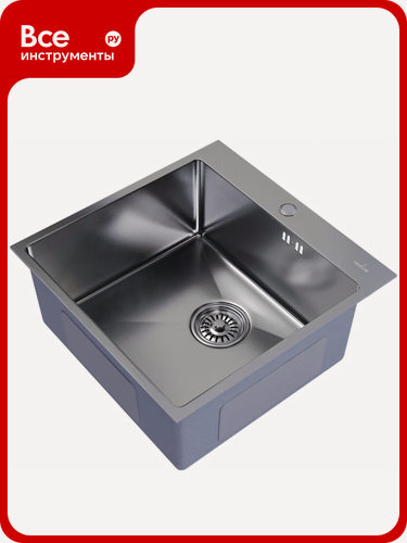 Изображение товара Настольная мойка MIXLINE PRO 50x50, 3 мм, выпуск 3 1/2, 20 см, с сифоном,