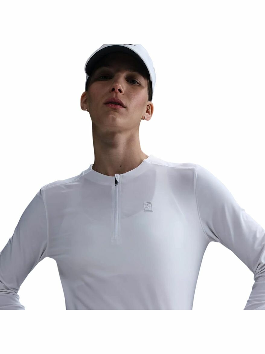 Лонгслив спортивный NIKE Court Advantage Dri-FIT-Mid Layer Tennis Top размер M INT  белый