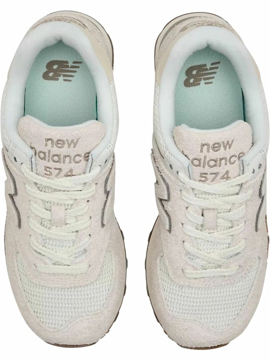 Кроссовки New Balance 574, полнота F, размер 9 US, бежевый — фото 1