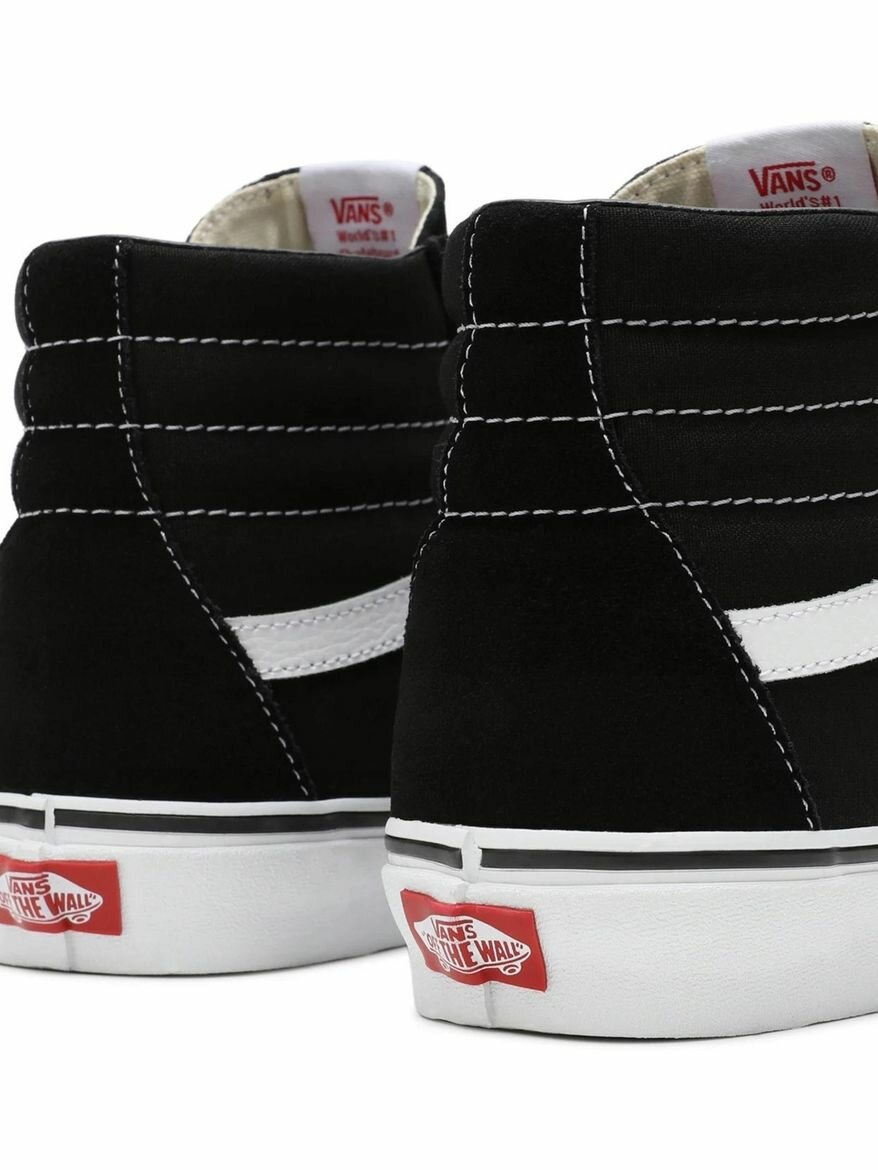 Кеды VANS SK8-Hi, полнота F, размер 9 US, черный, белый — фото 1