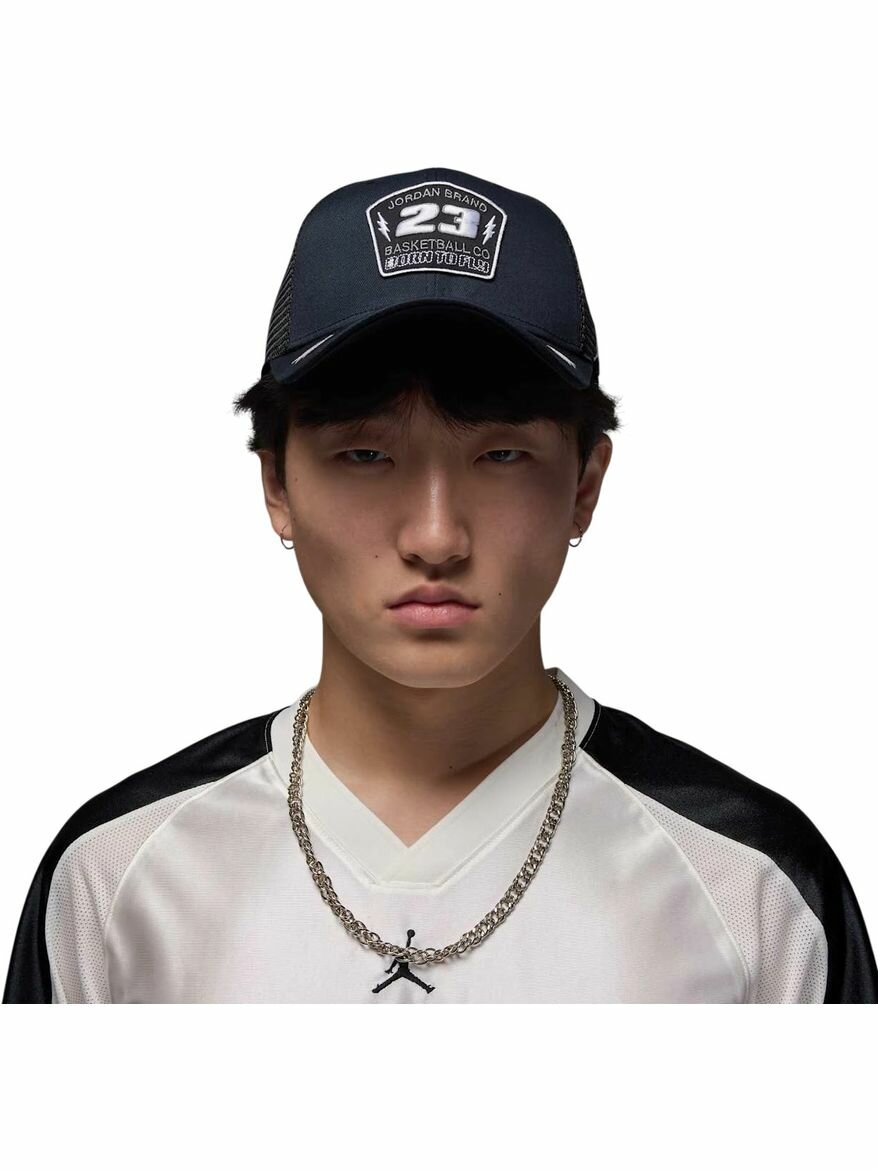 Бейсболка NIKE Jordan Rise Structured Trucker Hat для мужчин, размер S/M, черный