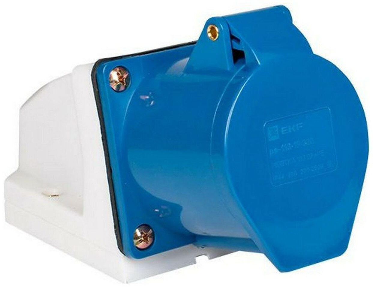 Розетка EKF PROxima PS-113-16-220 синяя с откидной крышкой IP44 1 шт