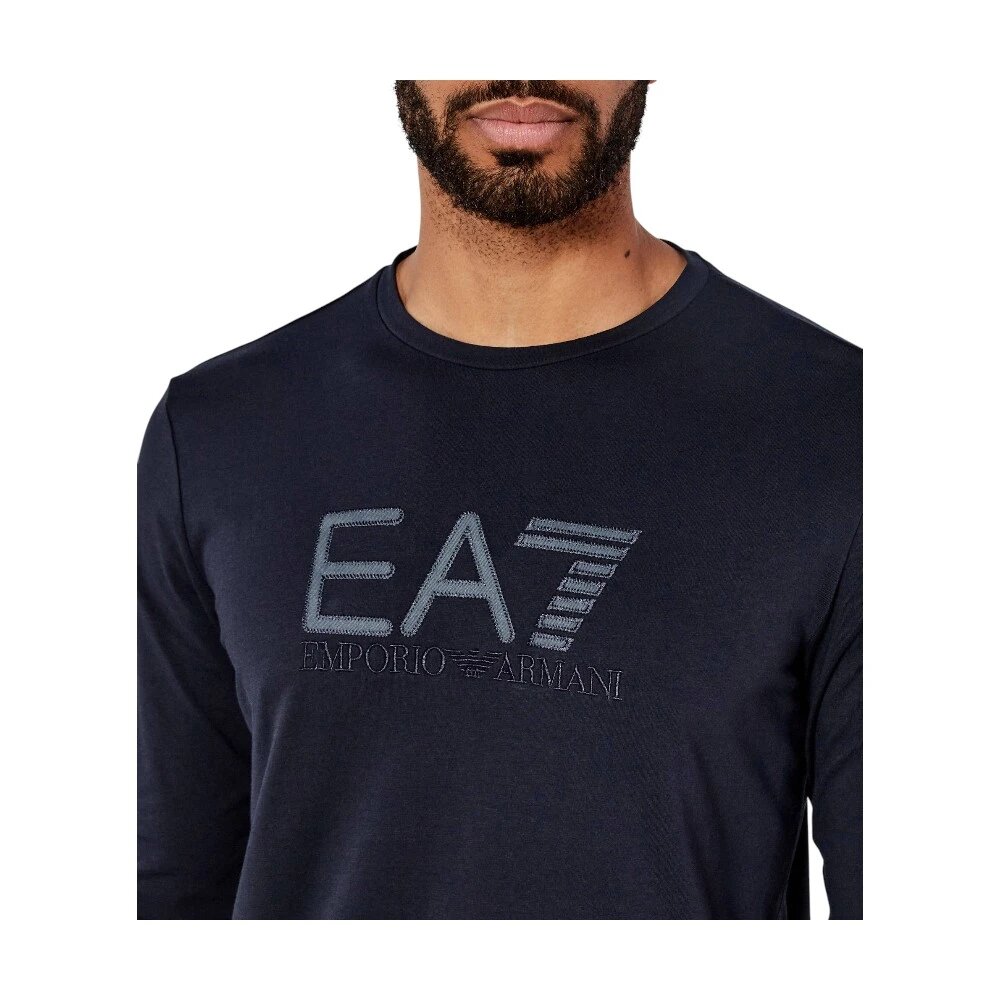 Лонгслив EA7 EMPORIO ARMANI, размер 2XL, , синий — фото 1