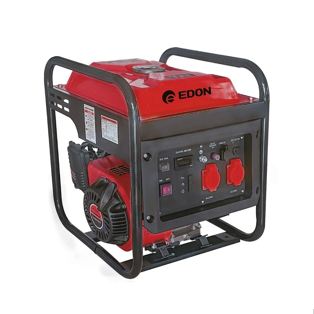 Бензиновый генератор Edon PT-3800 3.2 кВт 2 розетки 1 фаза ручной запуск