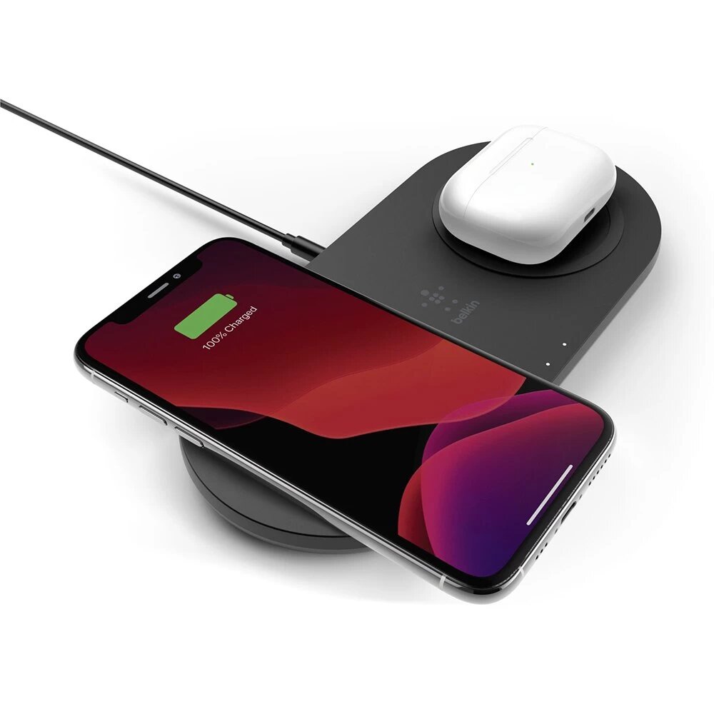Беспроводная зарядка Belkin 2in1 2в1 30w зарядная станция для телефона и наушников