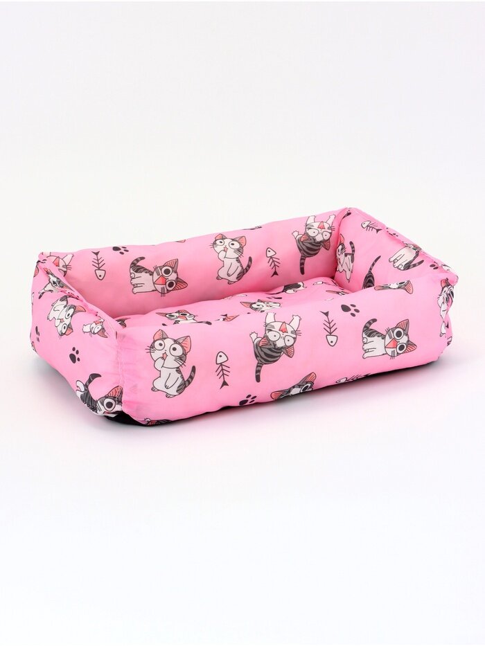 Лежанка для кошек 40 х 30 х 15 см розовая 10899495