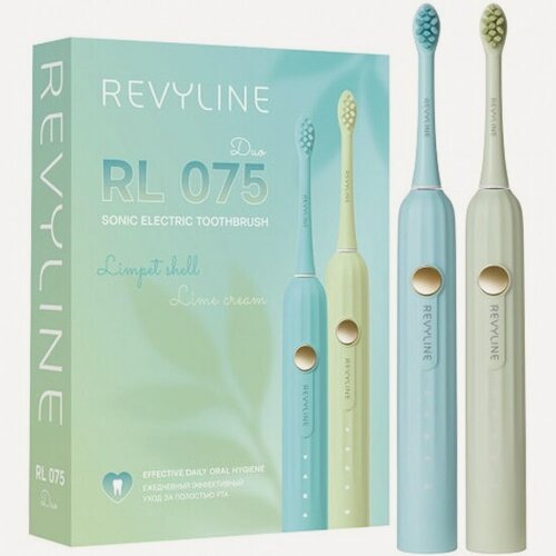 Изображение товара Зубная щётка электрическая Revyline RL 075 DUO limpet shell+lime cream