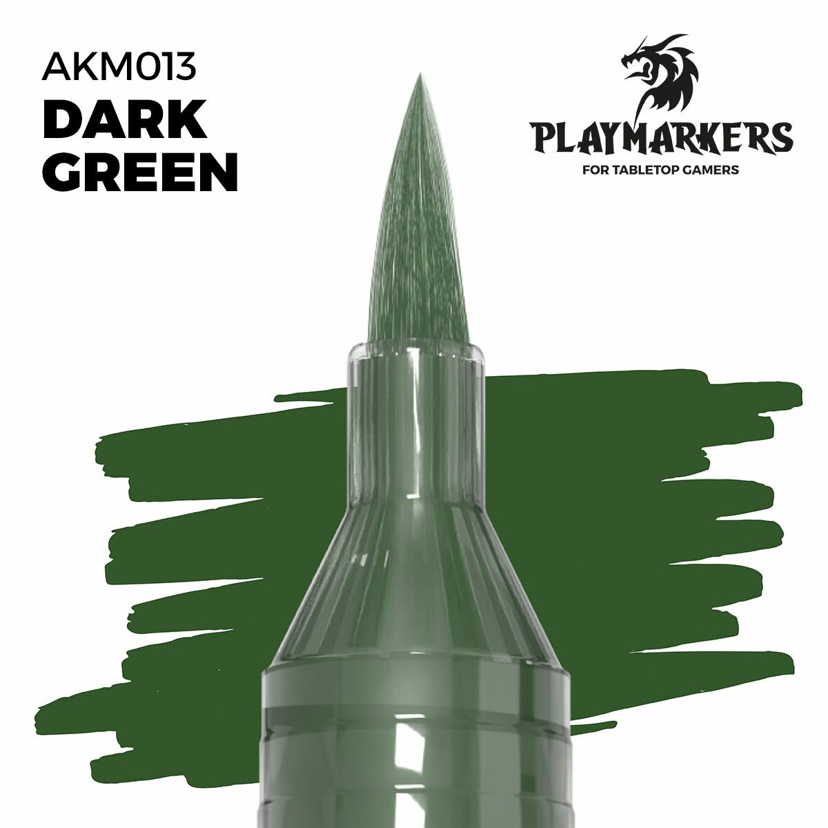 Маркер-кисть AK Playmarker - Dark Green AKM013