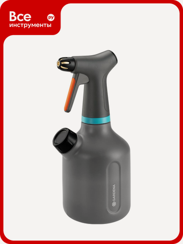 Изображение товара Ручной опрыскиватель Gardena 1 л 11112-20.000.00, бытовой пластик, бирюзово‑черный цвет, ручное управление без помпы