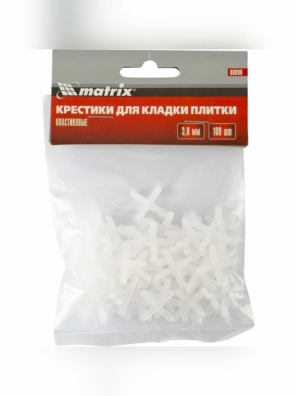 Крестики 3.0 мм для кладки плитки 100 шт Matrix 88090