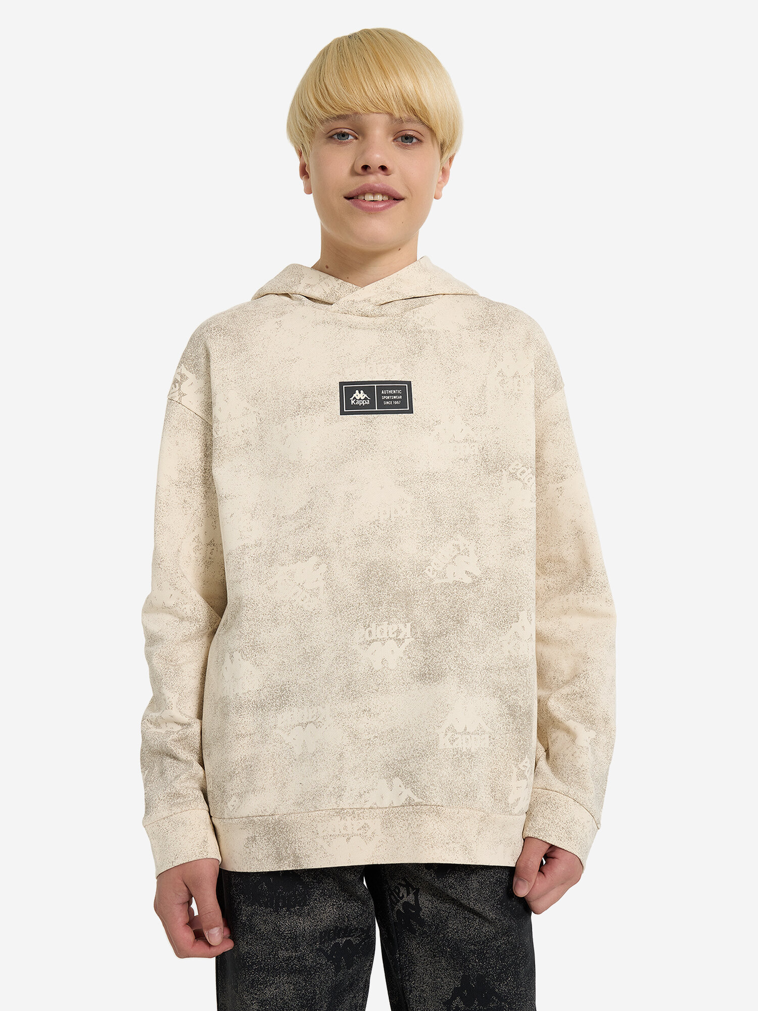 Худи Kappa, размер 158-164, бежевый — фото 1