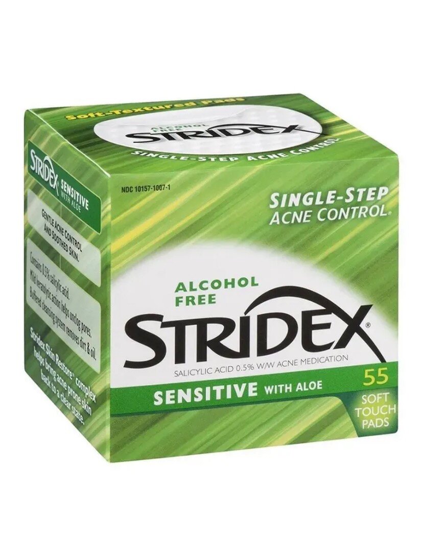 Очищающие патчи Stridex, с алое и салициловой кислотой, против прыщей
