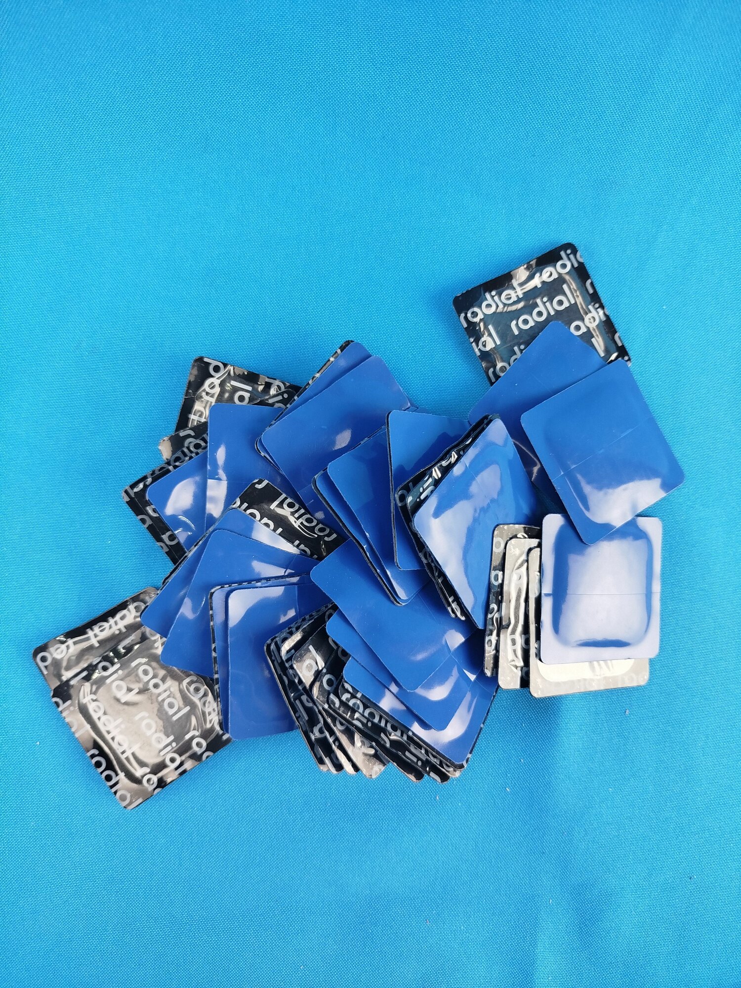 Заплатки колесные "AIRLINE" для ремонта радиальных шин, квадратные, 45x45мм (45шт)