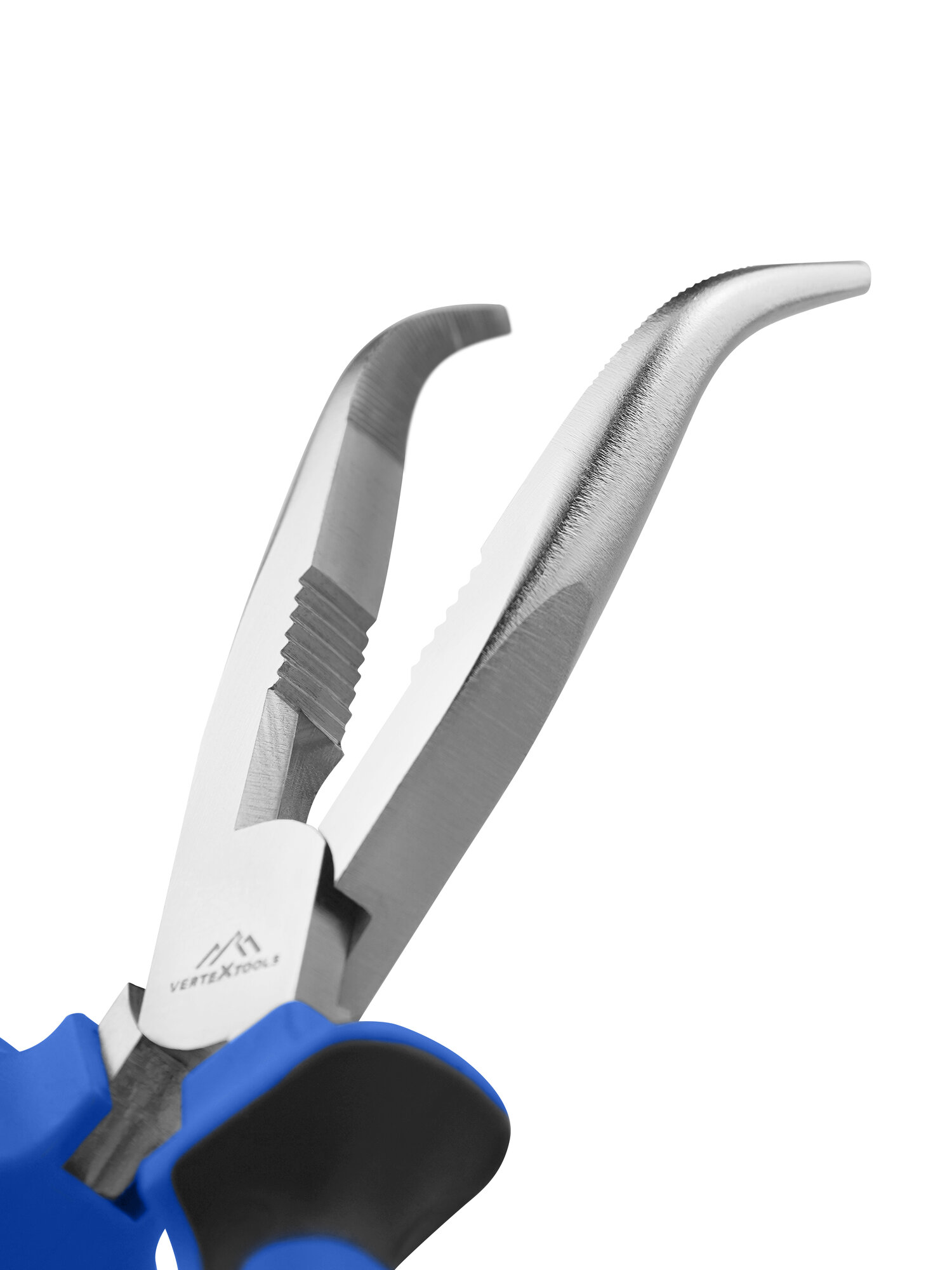 Длинногубцы изогнутые 200 мм. VertexTools двухкомпонентная рукоятка