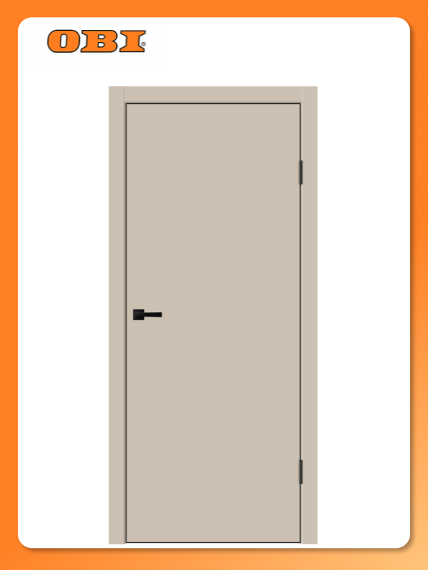 Межкомнатная дверь VellDoris Emalux DPГ Galant 700 бежевая ПЭТ 40x20 см