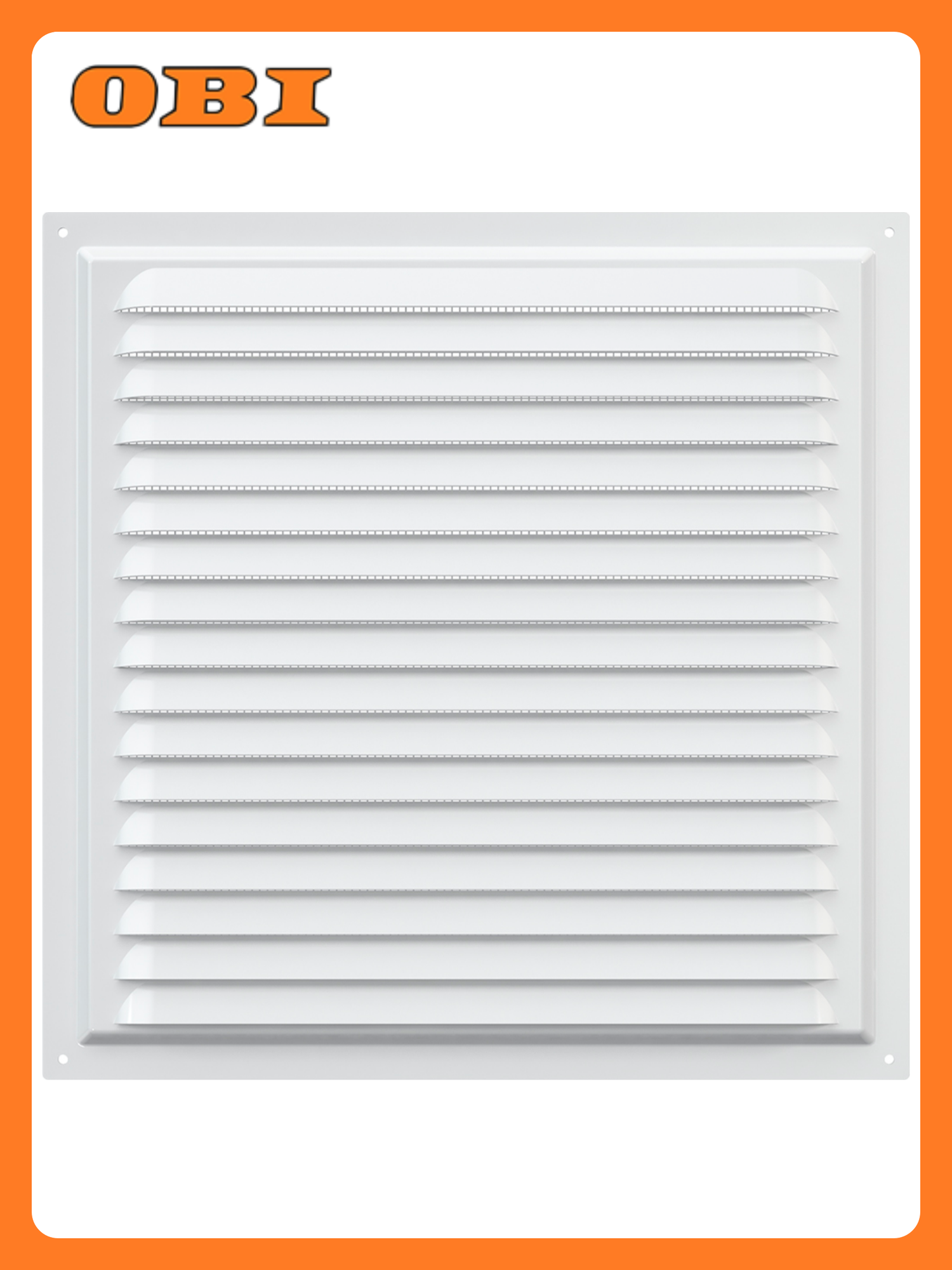 Вентиляционная решетка ERA МЭ оцинкованная сталь белая 300x300 мм