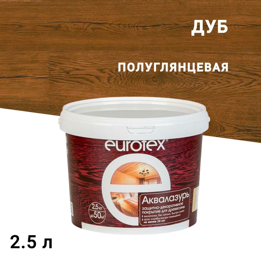 Лак антисептик акриловый Eurotex Аквалазурь дуб 25 л