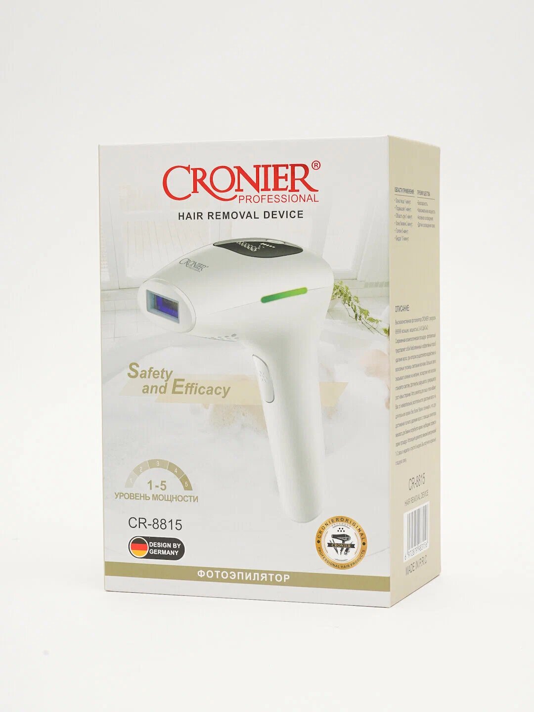 Фотоэпилятор Cronier, лазерный, с охлаждением, для домашнего использования